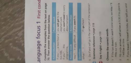 1.complete the sentences from the text on page70.Then answer the question below.