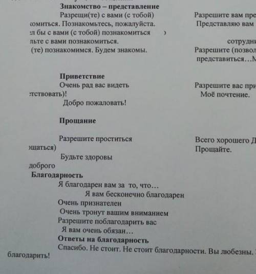 Составить диалог используя формулы речевой этикета соответствии с ситуацией общения
