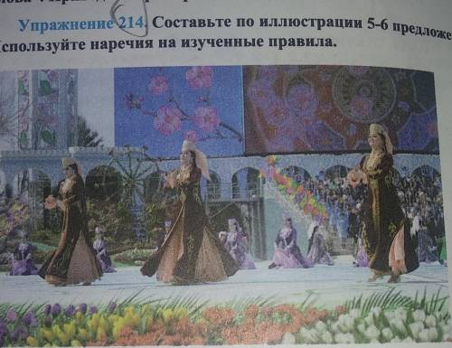 Составьте по иллюстрации пять-шесть предложений используйте наречия на изученные правила