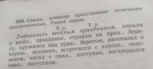 Спиши вставляя пропущенные окончания прилагательных. Укажи падеж. 