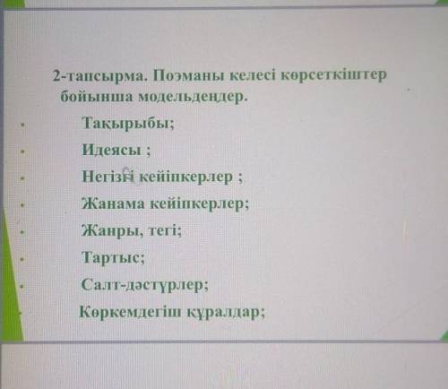 Көксерек повеси , 7 сынып . Толық жауап керек 