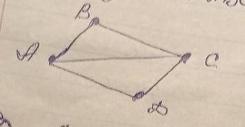 (желательно написать в тетрадь)Дано: BC=AD, CAD=ACD Доказать:ABC=CAD