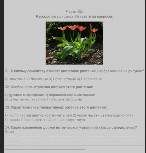 Итоговая контрольная по биологии 2 триместр 7 класс 