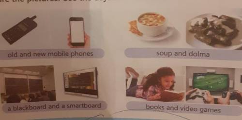 Compare the pictures.Use the adverbs and adjectives.