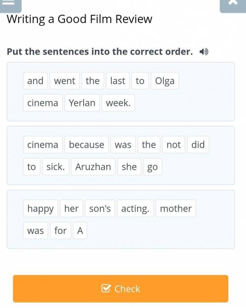 Writing a Good Film ReviewPut the sentences into the correct order.