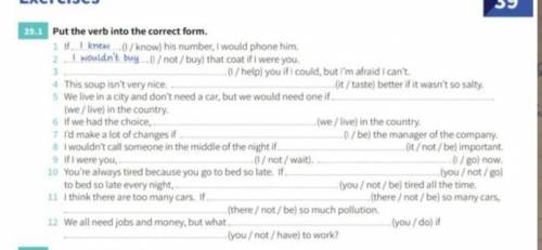 Put the verb into the correct form