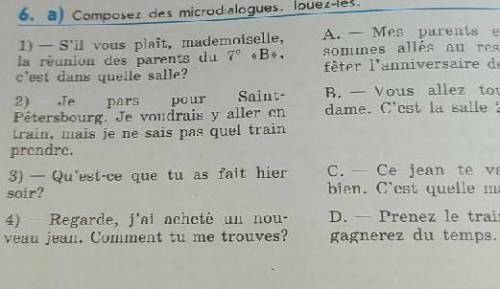 Composez des microdialogues. Jouez-les. ​