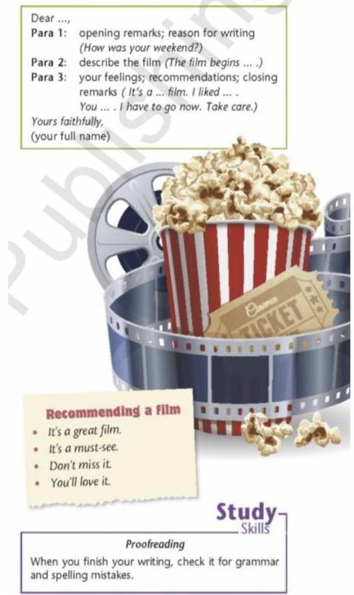 Write a letter to your friend about your favorite film.