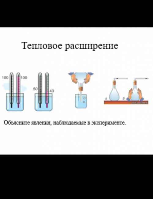 Тепловое расширение Объясните явления наблюдаемые в эксперименте естествознание 5 класс