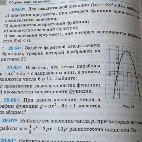  Задайте формулой квадратичную функцию изображенную на рисунке 21