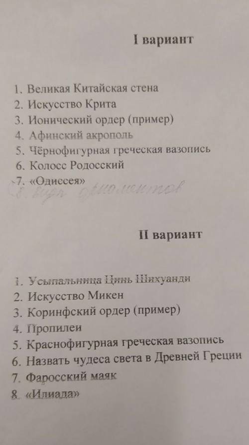 мне надо все ответы 7 класс зачёт по искусству 