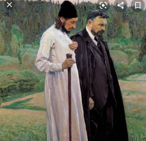 СДЕЛАЙТЕ ОПИСАНИЕ КАРТИНКИ ФИЛОСОФЫ НЕСТРОВА . УМОЛЯЮ БЫСТРЕЕ