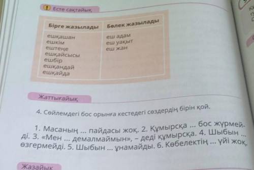 Сверху переводите слова и снизу их вставти