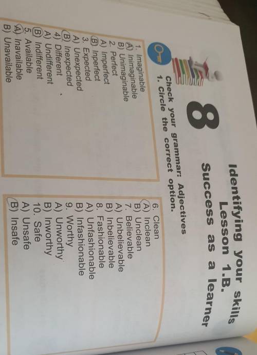 Unit 8,page 126 Make a list of vocabulary and form sentences for each