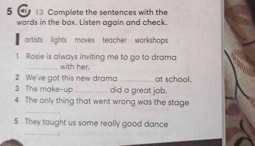 Complete the sentences with the world in the box.