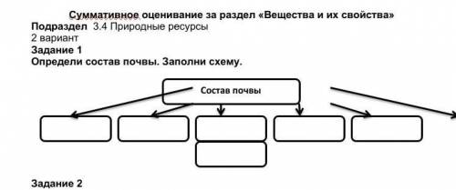 Определи состав почвы. Заполни схему.