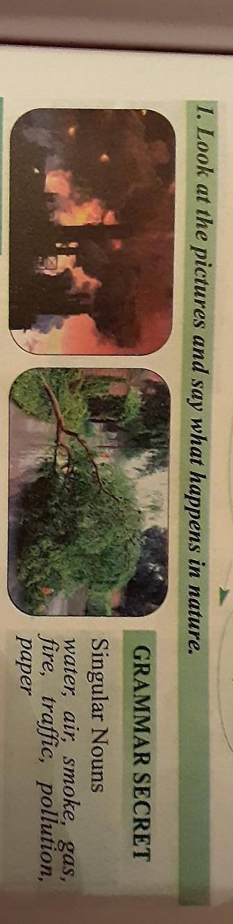1. Look at the pictures and say what happens in nature.