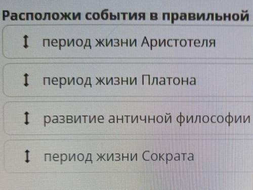 Расположите события в правильной хронологичесаой последовательности.​