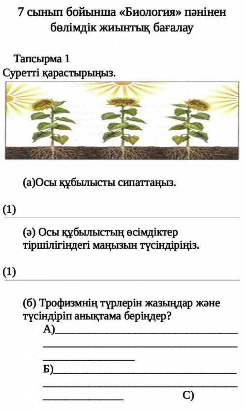 Помагите пажауста у меня сор по биалоги