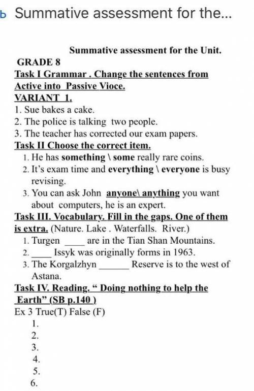 Change the sentences from. Active into. Passive Vioce