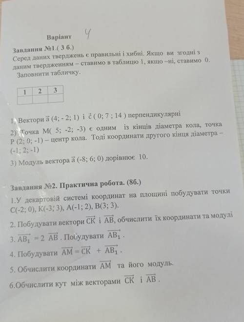 решить контрольную по векторам​