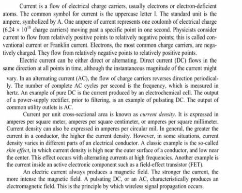 ответьте на вопросы на английском: 1) what is called conventional or Franklin current?2) what types