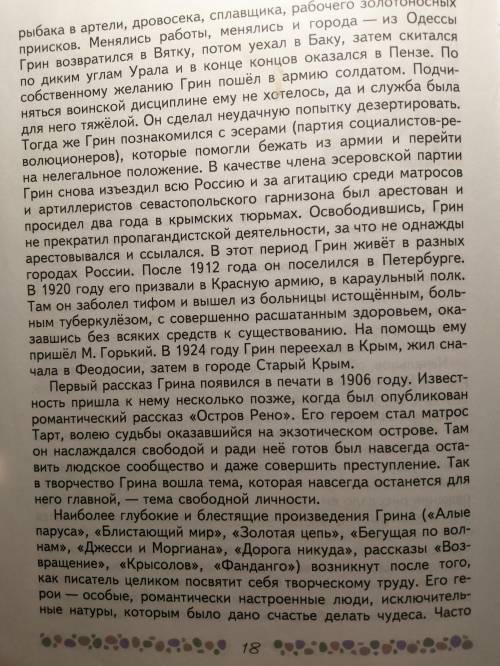 Конспект по биографии А. С. Грин