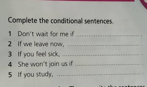 Complete the conditional sentences​