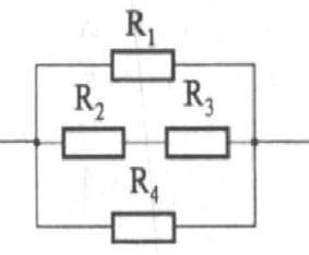 Вычеслите общее сопротивление участка цепи R1=6om R2=3om R3=5om R4=24om