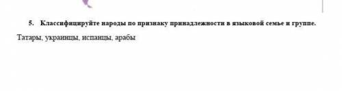 Максимально сросно 5. Классифицируйте народы по признаку принадлежности в языковой семье и груп