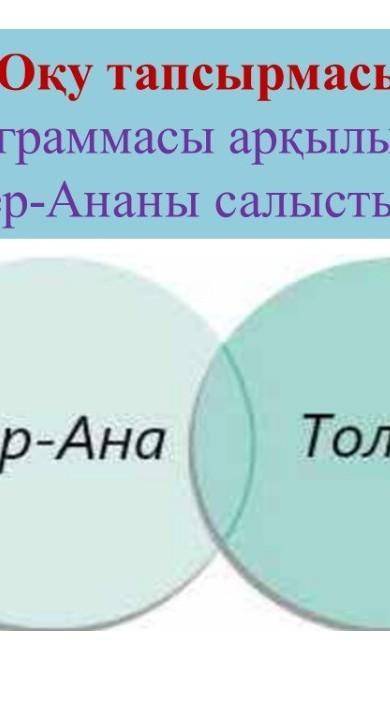 Сравните Толганай и жер-Ана через диаграмму Венна