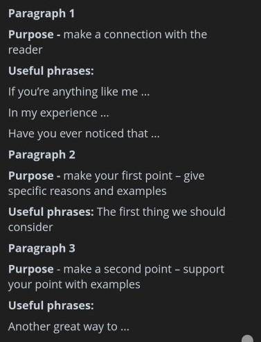 Writing Look at this writing task and make notes to answer the questions. Use your imagination if ne
