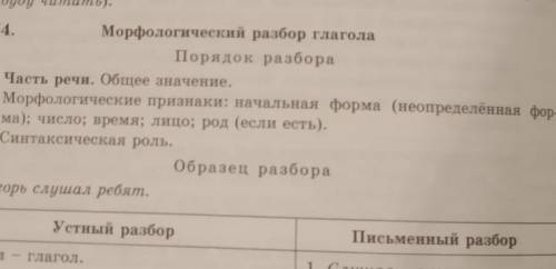 Писал и скучали сделать морфологический разбор