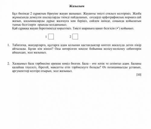 очень у меня соч по казахскому 