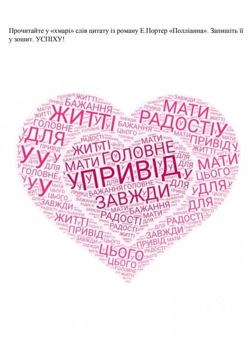 Написати цитати Полліанни з слів (Роман Полліанна)