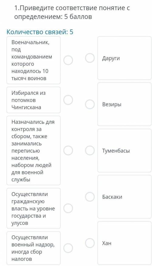 Приведите соответствие понятие с определением