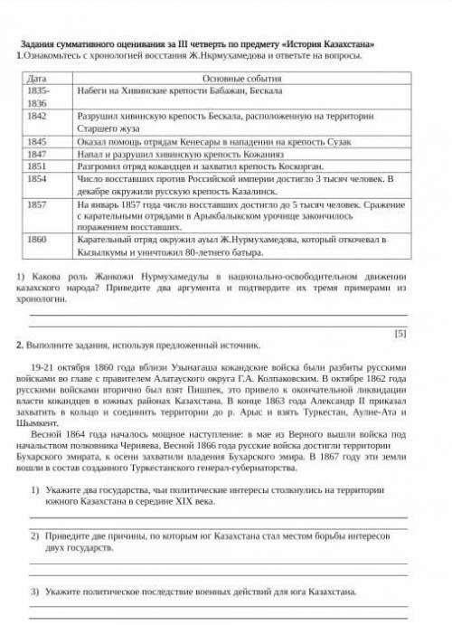 с соч по Истории Казахстана 