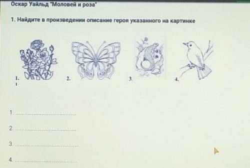Найдите в произведении описание героя указано картинки