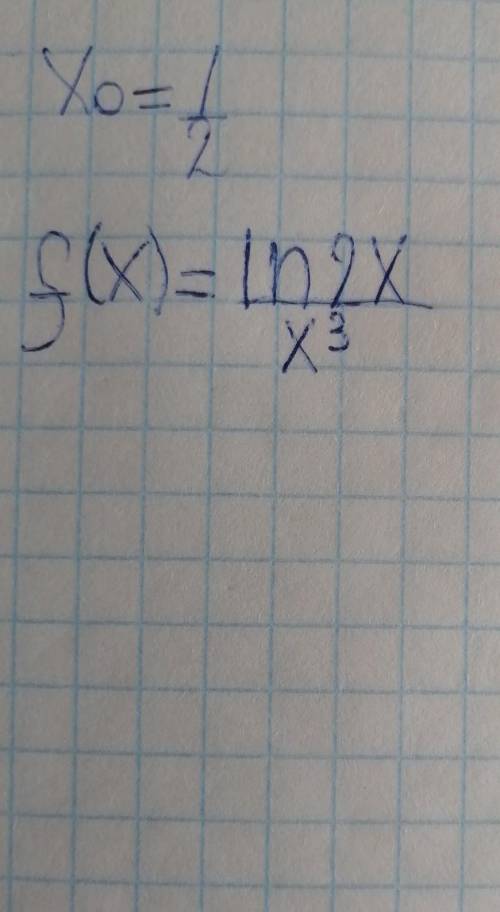 Найдите производную f(x) при данном значении аргумента х0=1/2 f(x) =in2x/x^3