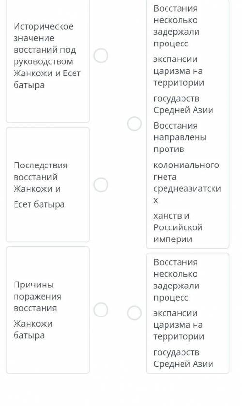 Установите соответствие между историческими событиями и их описанием.
