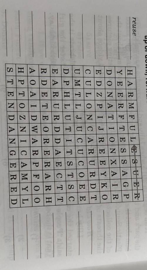 Find and write down 21 words from the unit. Letters can go up or down, forward or backward 