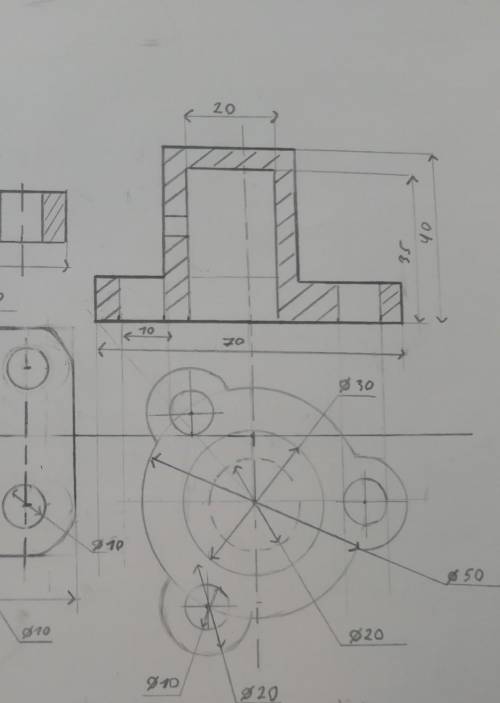 Изобразите положение секущей плоскости 