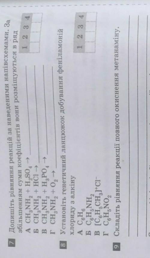 Химия, 10 класс в 9 задании сума коефіціентів біля продуктів реакції дорівнює...