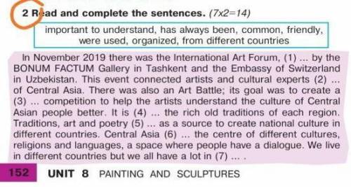 Read and complaete the centences​