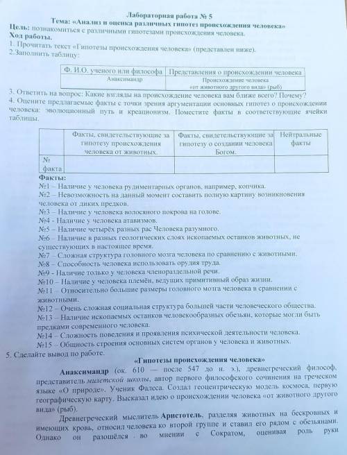 Анализ и оценка различных гипотез происхождения человека