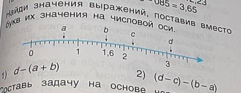 3. Найди значения выражений, поставив вместо букв их значения на числовой оси. С ОБЪЯСНЕНИЕМ И ЧЕРТЕ