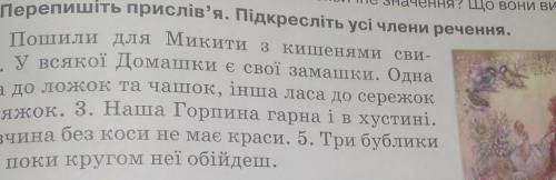 сросно Перепишить прислив'я. Пидкреслить уси члени речення​