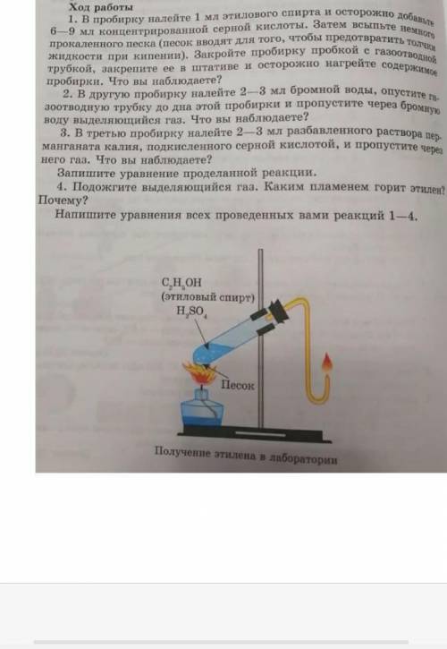 Напишите уравнения всех проведеных вами реакций