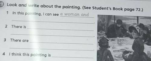 Look and write about the painting. (See Student's Book page 72.)