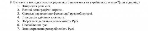 Терміново Визначить наслідки золотоординаського панування на український землях